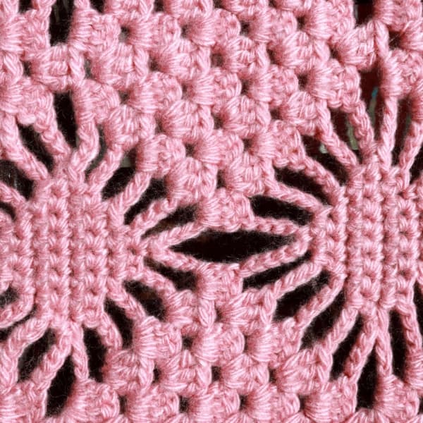 A pink handmade shawl