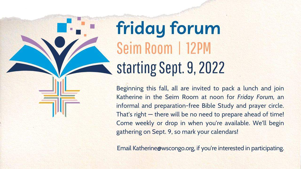 Friday Forum (YouTube Thumbnail)
