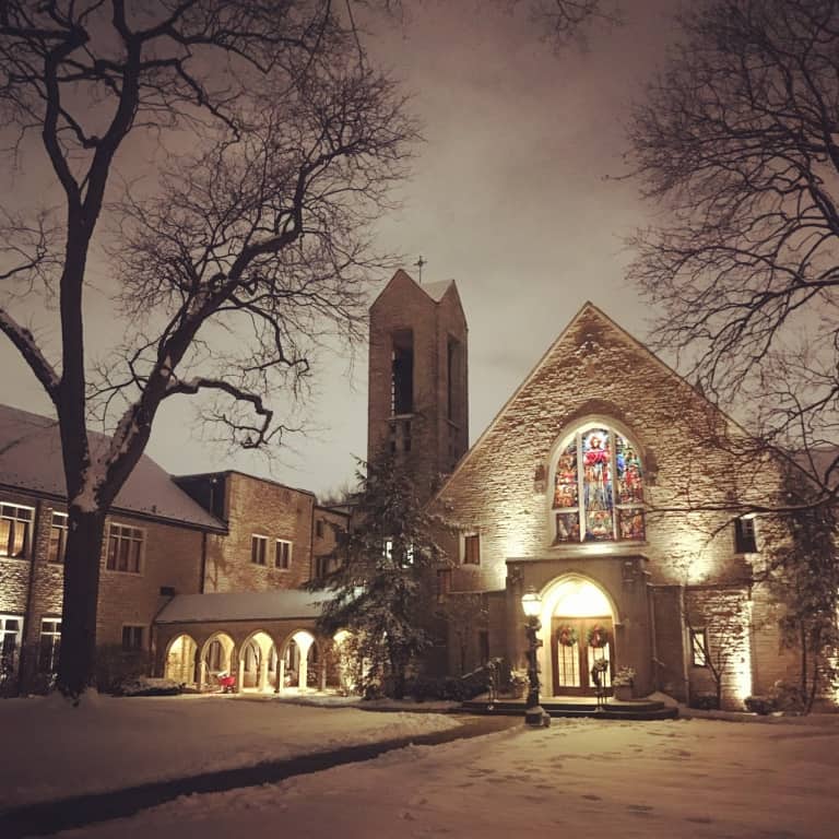 First Congo exterior at Christmas with snow