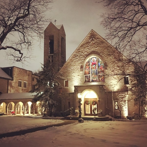 First Congo exterior at Christmas with snow