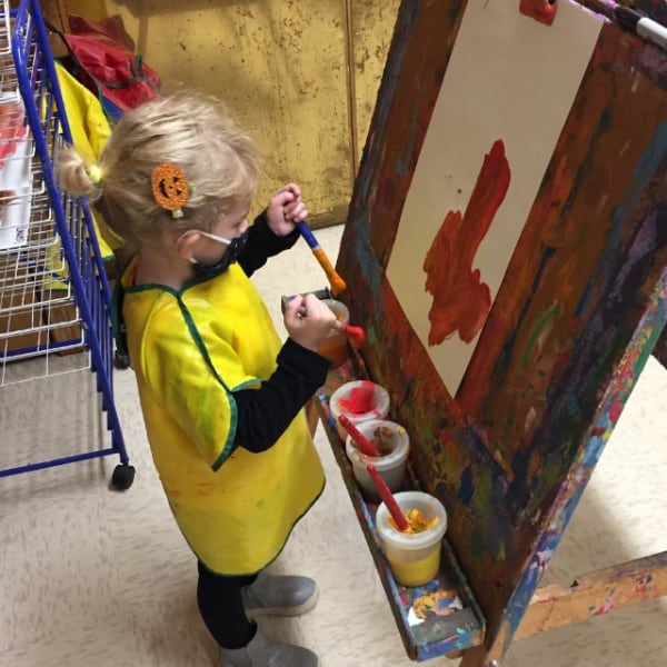 First Congo Preschool child painting