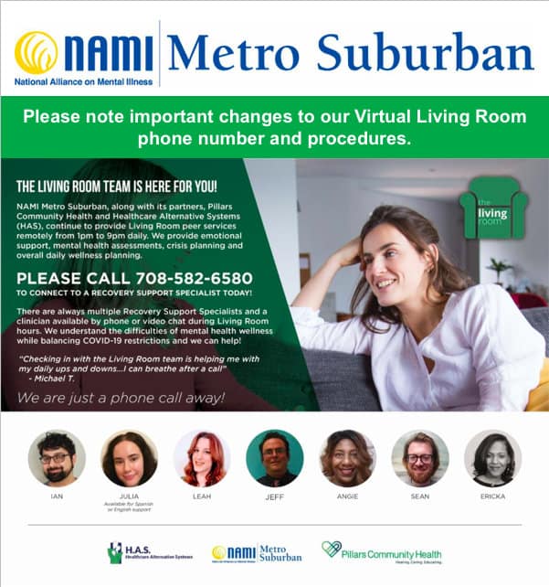 NAMI Living Room flyer