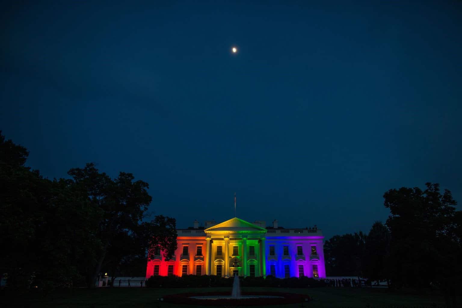 White house in pride