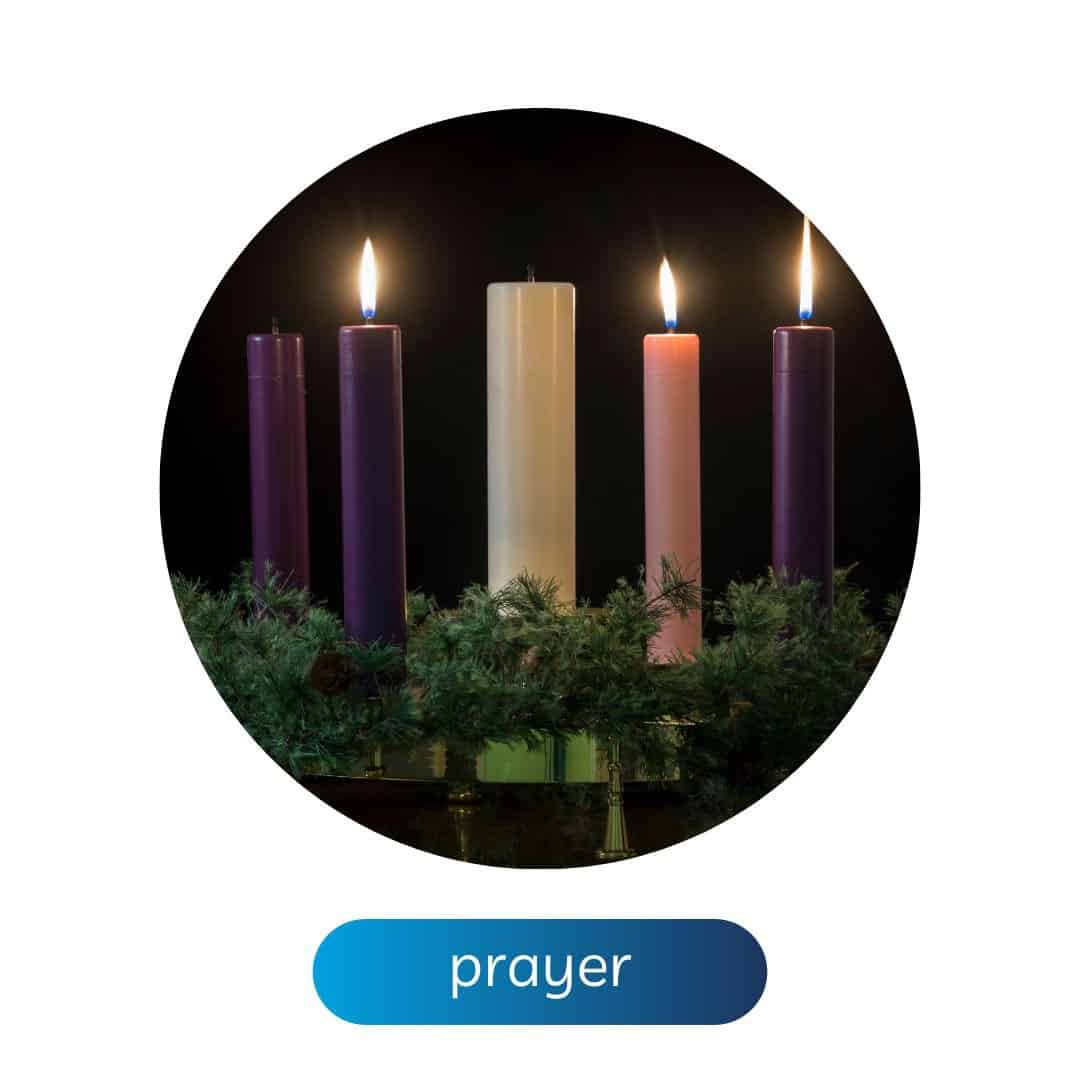 Advent candle 3 circle