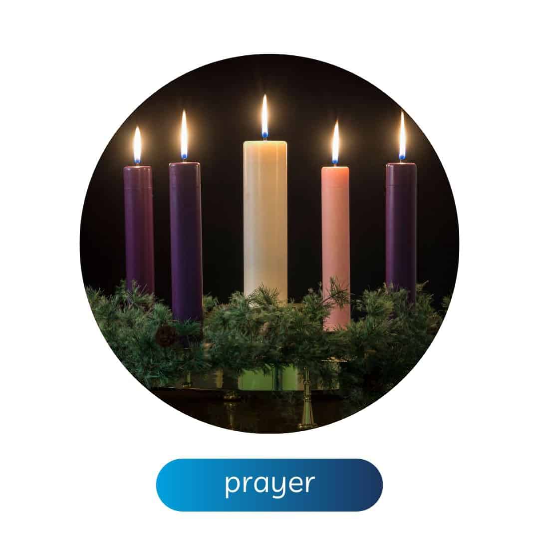 Advent candles all circle